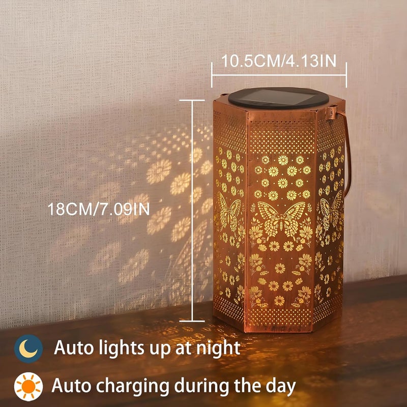 Opjoy 2 Pack Butterfly Solar Lantern Outdoor Waterproof - Mothers Day Gifts for Mom Grandma - Birthday Day Gifts for Women, Garden Decor Solar Lights Outdoor - Image 3